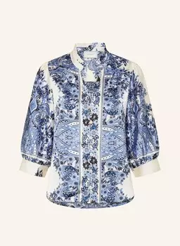 Атласная блуза розель с рукавами 3/4 и рюшами Neo Noir, белый