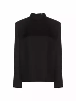 Атласная блузка Anine Bing, черный