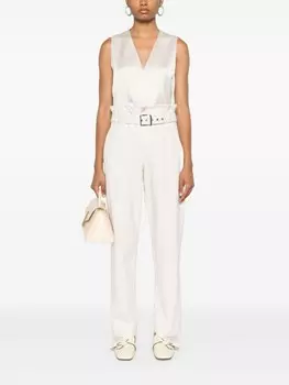 Атласная блузка без рукавов Blanca Vita Tropeche, серый