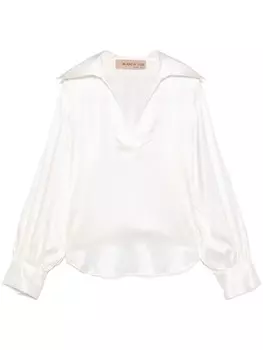 Атласная блузка Blanca Vita, белый