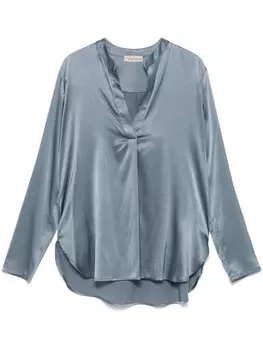 Атласная блузка Blanca Vita, синий