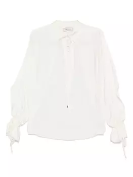 Атласная блузка Blumarine, белый