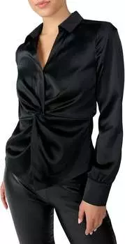 Атласная блузка Easy On Me черного цвета Sanctuary
