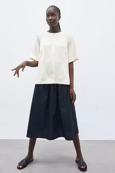 Атласная блузка H&amp;M, белый