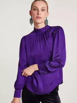 Атласная блузка Holly Monsoon, фиолетовый