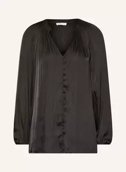 Атласная блузка Mrs & Hugs, черный