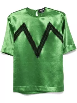 Атласная блузка Rochas, зеленый