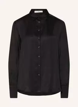 Атласная блузка-рубашка BRAX, черный