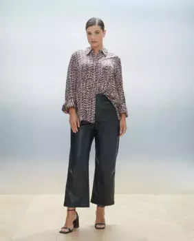 Атласная блузка-рубашка Couchel, розовый