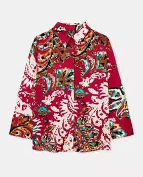 Атласная блузка-рубашка Couchel, розовый