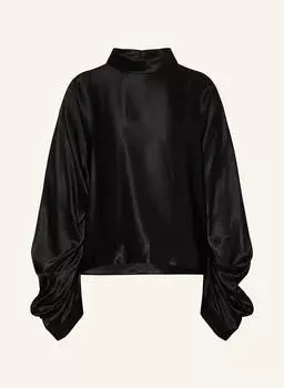 Атласная блузка рубашка Grace, черный