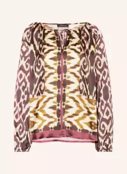 Атласная блузка-рубашка Grace, зеленый