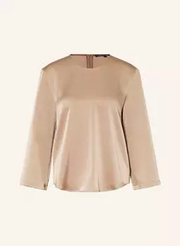 Атласная блузка рубашка Luisa Cerano, бежевый