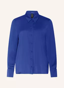 Атласная блузка-рубашка Marc Cain, синий