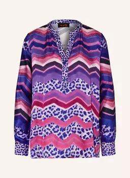 Атласная блузка-рубашка miss goodlife, фиолетовый/светло-фиолетовый/розовый