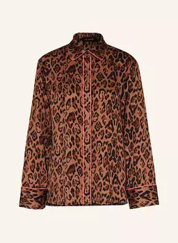 Атласная блузка-рубашка miss goodlife, коричневый/черный