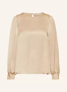 Атласная блузка-рубашка summum woman, бежевый