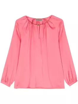 Атласная блузка с длинными рукавами D.Exterior, розовый