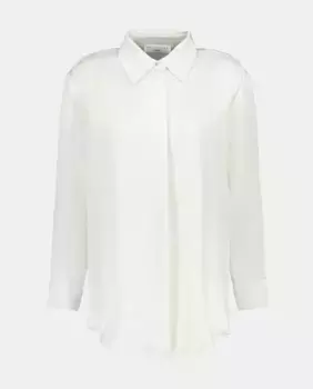 Атласная блузка с длинными рукавами Woman El Corte Ingls, белый