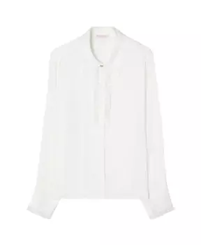 Атласная блузка с рюшами Busnel, бежевый