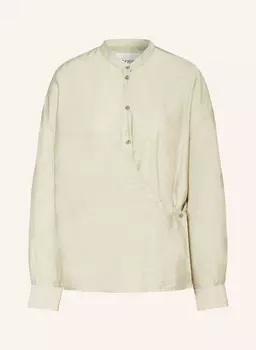 Атласная блузка с запахом Closed, бежевый