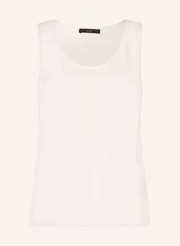 Атласная блузка сверху Oui, белый