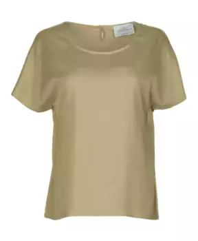 Атласная блузка свободного кроя с рукавами кимоно Vicario Cinque, зеленый