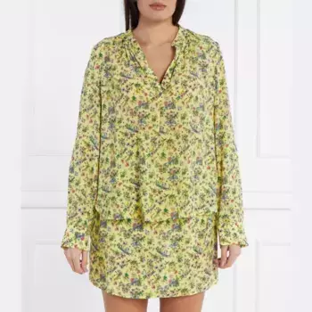 Атласная блузка свободного кроя Zadig&Voltaire, желтый