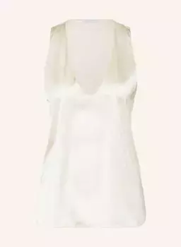 Атласная блузка-топ Patrizia Pepe, экрю