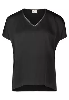 Атласная блузка Vera Mont, черный