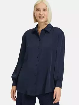 Атласная блузка Vera Mont, синий