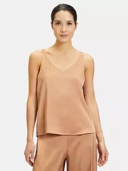 Атласная блузка Vera Mont, золотой