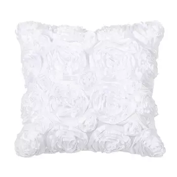 Атласная декоративная наволочка PiccoCasa 16x16 дюйма, белый