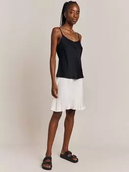 Атласная флиппи-юбка Ghost Arella, цвет слоновой кости