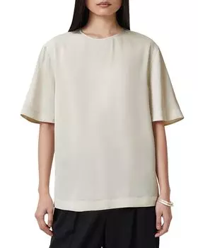 Атласная футболка Amelie ALLSAINTS, серый