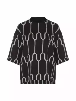 Атласная футболка Tawa Christian Wijnants, мультиколор