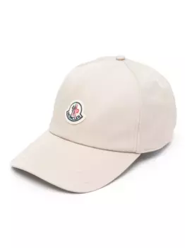 Атласная кепка с нашивкой-логотипом MONCLER, нейтральный