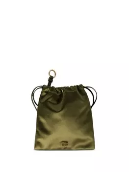 Атласная косметичка Miu Miu, зеленый