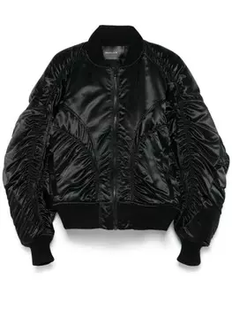Атласная куртка-бомбер Mugler, черный