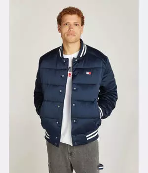 Атласная куртка-бомбер Regular fit Tommy Jeans, синий