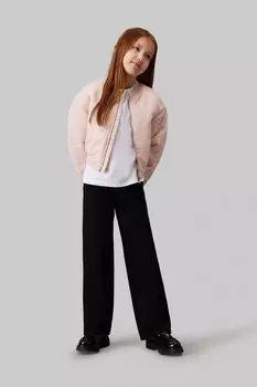 Атласная куртка бомбер свободного кроя Calvin Klein, розовый