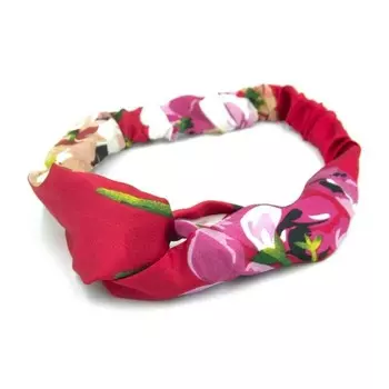 Атласная лента для волос с красным узлом Inna Marka