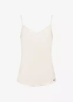 Атласная майка Armani Exchange, телесный