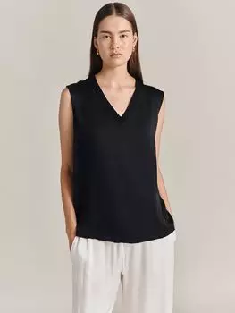 Атласная майка Елена Ghost, черный