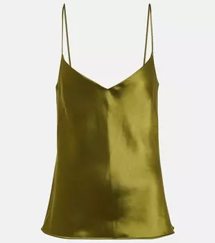 Атласная майка GALVAN, зеленый