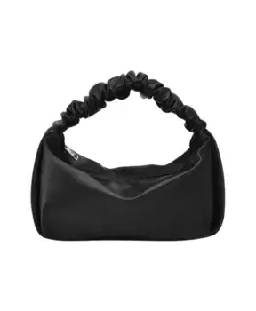 Атласная мини сумочка для резинок для волос Alexander Wang, черный