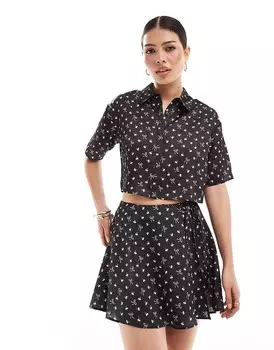 Атласная мини-юбка с запахом ASOS DESIGN