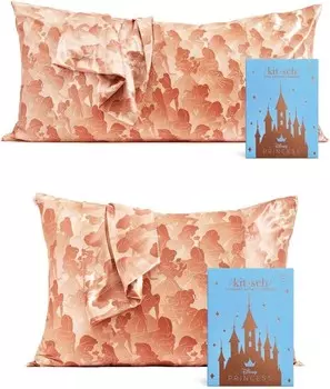 Атласная наволочка Disney x Kitsch (King, Princess Party) и атласная наволочка (Standard, Princess Party) со скидкой