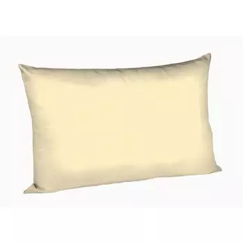 Атласная наволочка Fleuresse Mako однотонная цвет ваниль 0215 размер 50 x 70 см