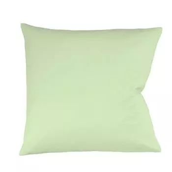 Атласная наволочка Fleuresse Mako однотонная салатовый 7042 размер 40x40 см